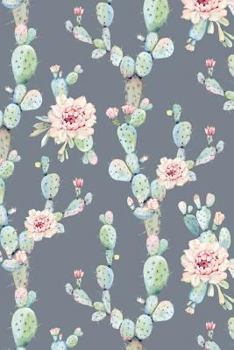 Dot Grid Notebook : 110 Dot Grid Pages (Pretty Floral Cactus Cacti Pattern)