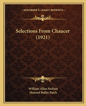 Paperback Selections From Chaucer (1921) Book