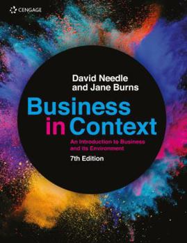 Paperback Business in Context: An Introduction to Business and its Environment Book