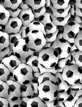Paperback Soccer Ball Notebook - College Ruled: 8.5 x 11 - 200 Pages Book