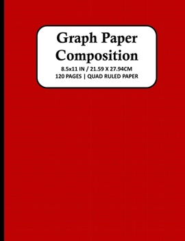 Paperback Graph Paper Composition Notebook: Quad Ruled 5x5 Grid Paper for Math & Science Students, School, College, Teachers - 5 Squares Per Inch, 120 Squared S Book