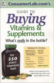 Paperback Consumerlab.Com's Guide to Buying Vitamins & Supplements: What's Really in the Bottle? Book