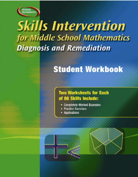 Paperback Skills Intervention for Middle School Mathematics: Diagnosis and Remediation, Student Workbook (MERRILL PRE-ALGEBRA) Book