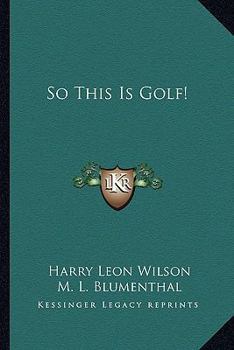 Paperback So This Is Golf! Book