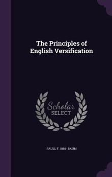 Hardcover The Principles of English Versification Book