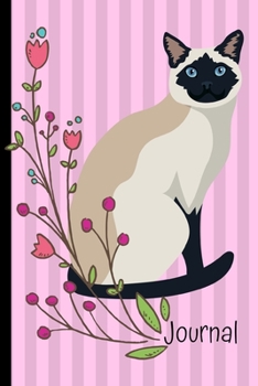 Journal: Siamese Cat Pink Journal Lined Blank Paper Diary