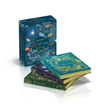 Hardcover Children's Anthologies Collection: 3-Book Box Set for Kids Ages 6-8, Featuring 300+ Animal, Dinosaur, and Space Topics Book