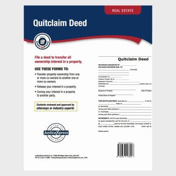 Paperback Quit Claim Deed Forms and Instructions Book