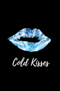 Cold Kisses: Dot Grid Notebook. Frosty Blue Kiss Lips.