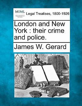 Paperback London and New York: Their Crime and Police. Book
