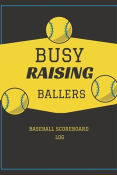 Paperback Baseball Scorebook for Kids: Busy Rasing Ballers Cover - Baseball ScorekeeperBook for Baseball Book