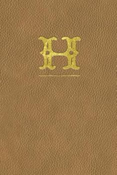 Paperback Leather Look Journal with Monogram Initial: Light Tan Faux Leather Photo Texture Notebook with Gold Monogram 'A' Book