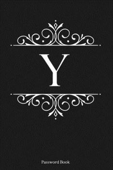 Paperback Y: Password Book, 6''x9'', 110 pages, Dark Grey Cover with Gold Letter, Premium Password Book, Password Book with Tabs, P Book