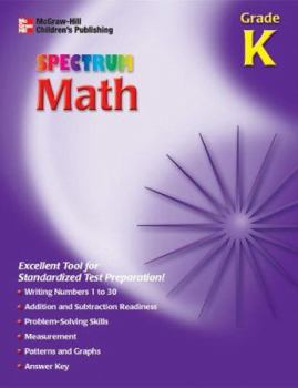 Paperback Spectrum Math, Kindergarten Book
