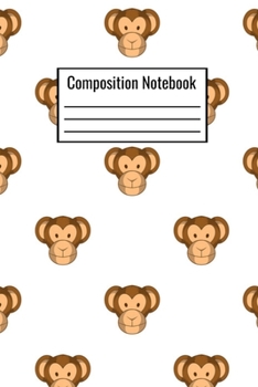 Paperback Composition Notebook: Cute Monkey College Notebook For Kids Teens Adults Men Women Boys Girls Couples To Write Down Daily Notes Book