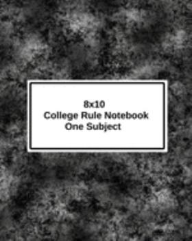 Paperback 8 x 10 College Ruled Notebook One Subject Book