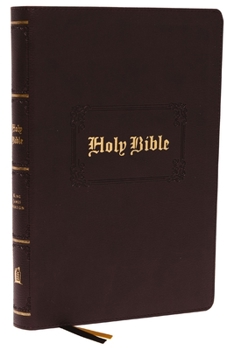 Imitation Leather KJV Holy Bible: Large Print with 53,000 Center-Column Cross References, Brown Leathersoft, Red Letter, Comfort Print: King James Version Book
