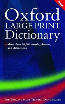 Hardcover Oxford Large Print Dictionary [Large Print] Book