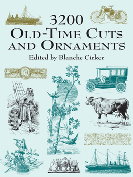 Paperback 3200 Old-Time Cuts and Ornaments Book