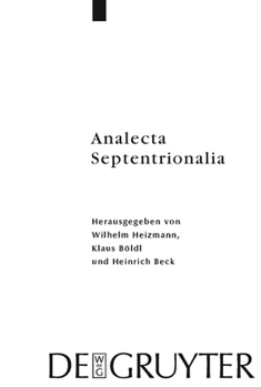 Hardcover Analecta Septentrionalia: Beiträge Zur Nordgermanischen Kultur- Und Literaturgeschichte [German] Book