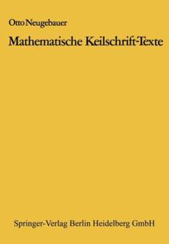 Paperback Mathematische Keilschrift-Texte: Mathematical Cuneiform Texts [German] Book