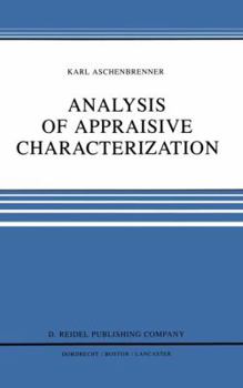 Paperback Analysis of Appraisive Characterization Book