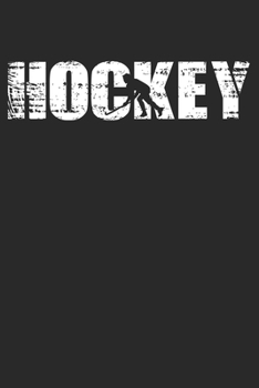 Paperback Hockey: 6 x 9 Dotted Dot Grid Notebook - Distressed Look Hockey Journal Gift For Hockey Players (108 Pages) Book