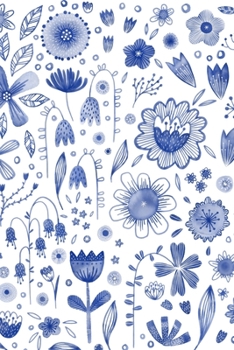 Notes: A Blank Squared Paper Journal with Wild Indigo Hedgerow Flowers Cover Art