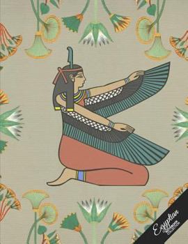 Egyptian Notebook Collection : Winged Woman, Journal/Diary, Wide Ruled, 100 Pages, 8. 5 X 11, (Egyptian Art)
