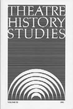 Paperback Theatre History Studies 1991, Vol. 11 Book