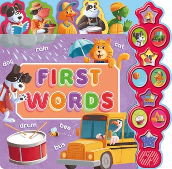 Board book First Words: Interactive Children's Sound Book with 10 Buttons Book