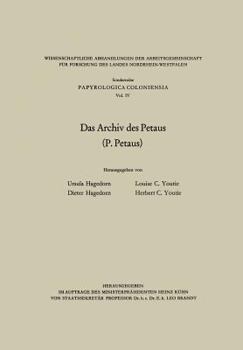 Paperback Das Archiv Des Petaus: (P. Petaus) [German] Book