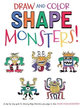 Paperback Draw and Color Shape Monsters Book