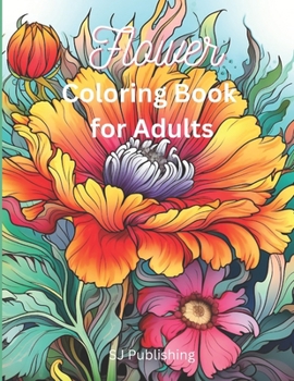 Paperback Flower Coloring Book for Adult Book