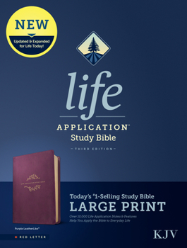 Imitation Leather KJV Life Application Study Bible, Third Edition, Large Print (Leatherlike, Purple, Red Letter) Book