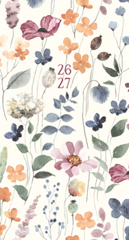 Feminine Floral 2-Year 2026-27 3.5 X 6.5 Monthly Pocket Planner