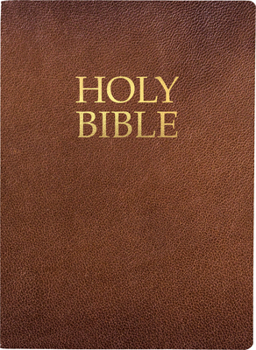 Leather Bound Kjver Holy Bible, Large Print, Acorn Bonded Leather, Thumb Index: (King James Version Easy Read, Red Letter, Brown) [Large Print] Book