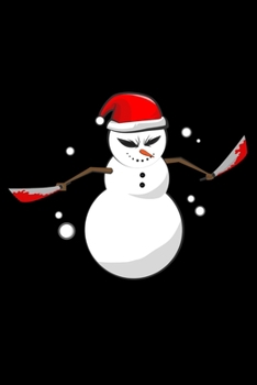 Paperback Notebook: Killer Snowman Christmas Horror Funny Winter Holiday Black Lined Journal Writing Diary - 120 Pages 6 x 9 Book
