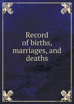 Paperback Record of births, marriages, and deaths Book