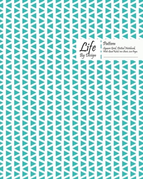 Paperback Traingle Pattern Square Grid, Quad Ruled, Composition Notebook, 100 Sheets, Large Size 8 x 10 Inch Royal Blue Cover Book