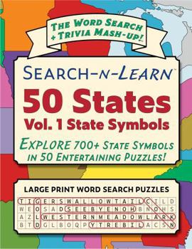 Paperback Search-n-Learn 50 States Vol 1 State Symbols: Explore 700+ State Symbols in 50 Entertaining Word Search Puzzles Book