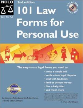 Paperback 101 Law Forms for Personal Use (101 Law Forms for Personal Use, 2nd ed) Book