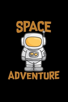 Paperback Space adventure: 6x9 Spaceman - blank with numbers paper - notebook - notes Book