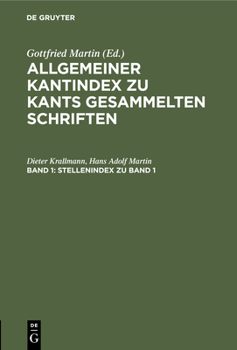 Hardcover Stellenindex Zu Band 1 [German] Book