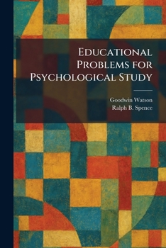 Paperback Educational Problems for Psychological Study Book