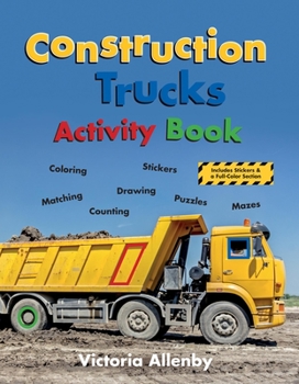 Paperback Construction Trucks Activity Book