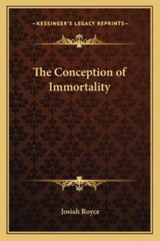 Paperback The Conception of Immortality Book