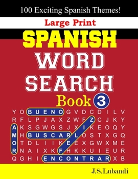 Paperback Large Print SPANISH WORD SEARCH Book; 3 [Spanish] Book