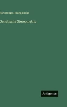 Hardcover Genetische Stereometrie [German] Book