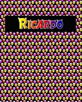 Paperback 120 Page Handwriting Practice Book with Colorful Alien Cover Ricardo: Primary Grades Handwriting Book